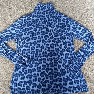 Leopard Print Jennifer Lopez Turtle Neck